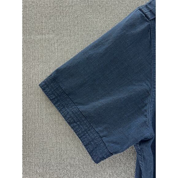 Rock & Republic Mens Blue 100% Cotton Short Sleeve Casual Button Up Shirt Size L - Picture 5 of 8